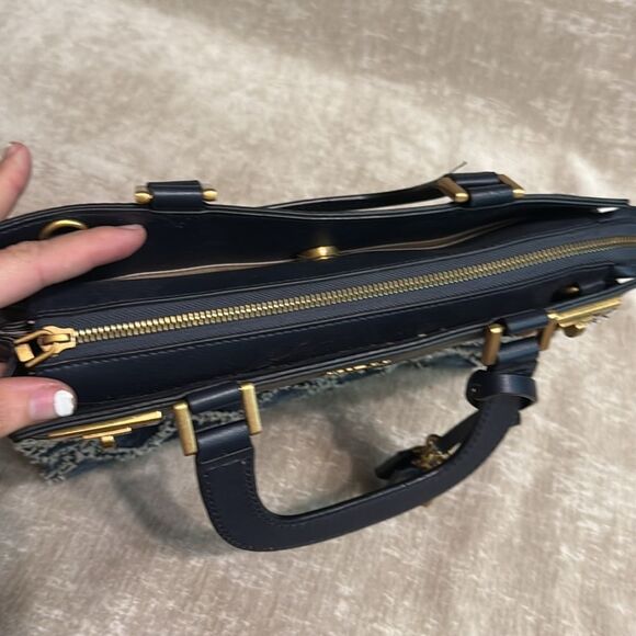 Guess Katey Quilted Luxury Satchel - Denim Multi - Picture 6 of 16